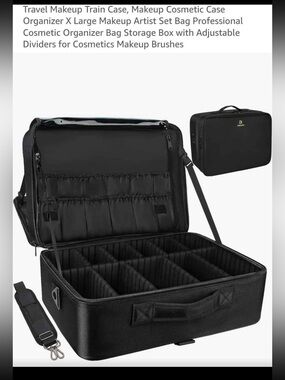 Relavel Professional Large Makeup Artist Bag , backpack - Black
